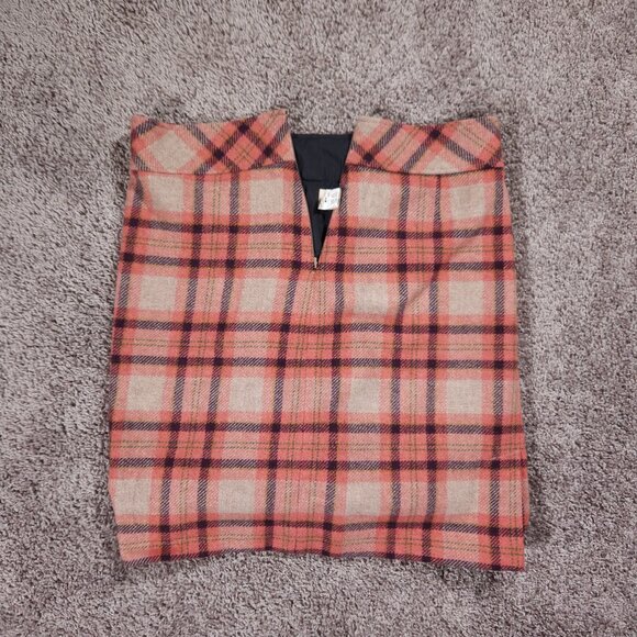 LL Bean Favorite Fit Plaid Pencil Skirt Womens 12 Wool Nylon Blend Lined Preppy - Picture 7 of 15